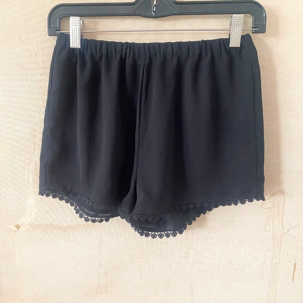Brandy Melville black tassel high waisted shorts